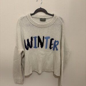 Like new Wooden Ships hand knit sweater Winter blue M/L
